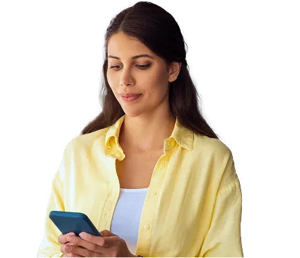 Agente de atención al cliente de Witbor usando su teléfono
